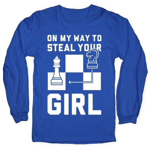 On My Way To Steal Your Girl Chess Longsleeve Tee